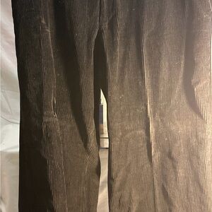 Lauren Ralph Lauren Mens Corduroy Pants 35x29 P35R Cotton Flat Front Black Chino